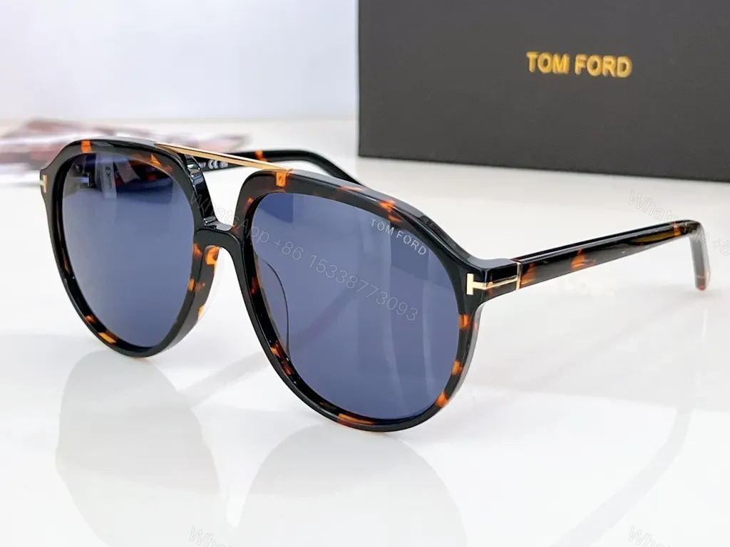 View 8 of Signature Tom Ford Sunglasses: Black Acetate, Polarized UV400, Luxe Everyday