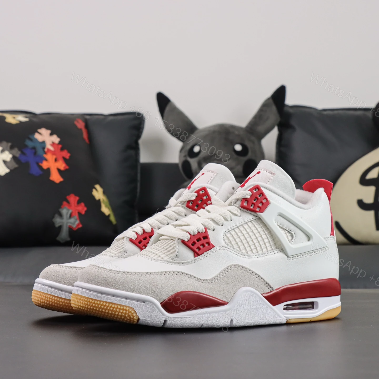 View 8 of Nike SB x Air Jordan 4 Retro SP “Varsity Red” Reps
