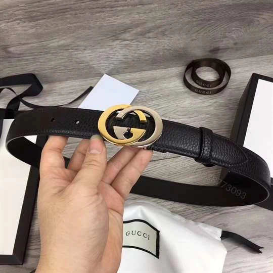 View 2 of GUCCI BELT WITH INTERLOCKING G BUCKLE – B36