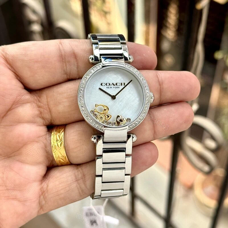 View 2 of Coach Charm Elements White Mother of Pearl 34mm Quartz