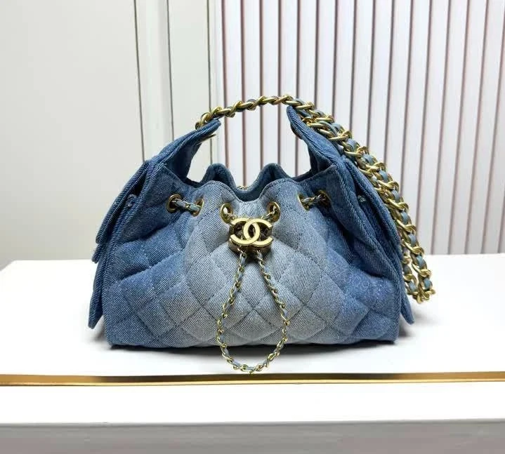 View 12 of Chanel 25 Mini Hobo Bag in Black Caviar Leather CH2522