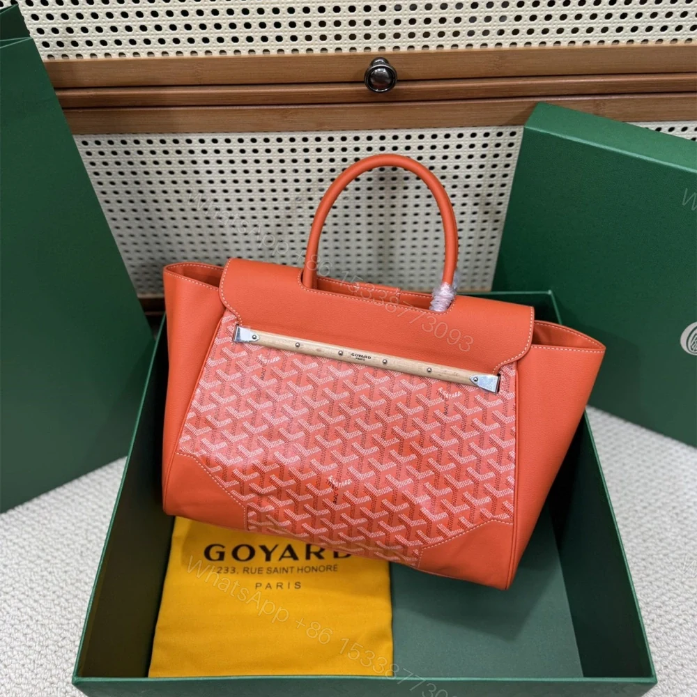 View 2 of 高仿Goyard*SAIGOC7手提托特包雙拼橙紅大號免檢版