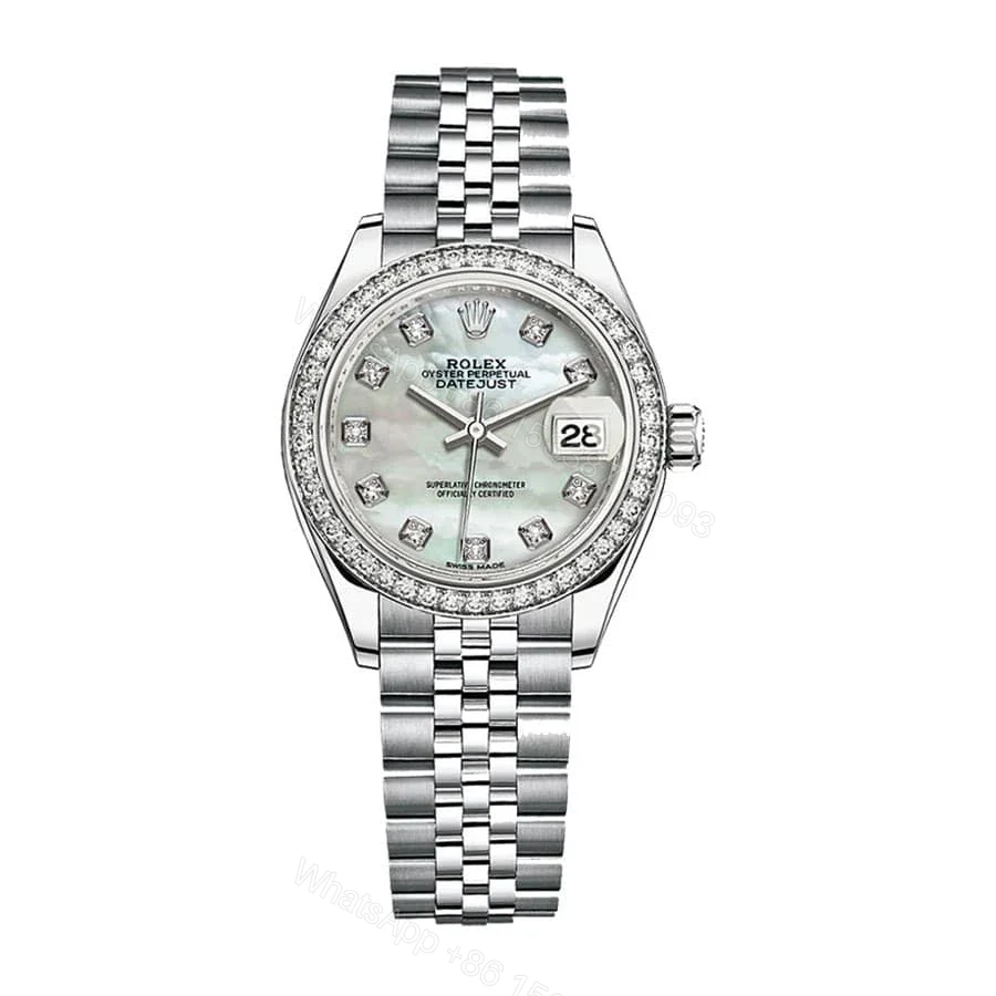 Replica Rolex Datejust 279384RBR White Gold Mother Pearl Dial Jubilee — view 1