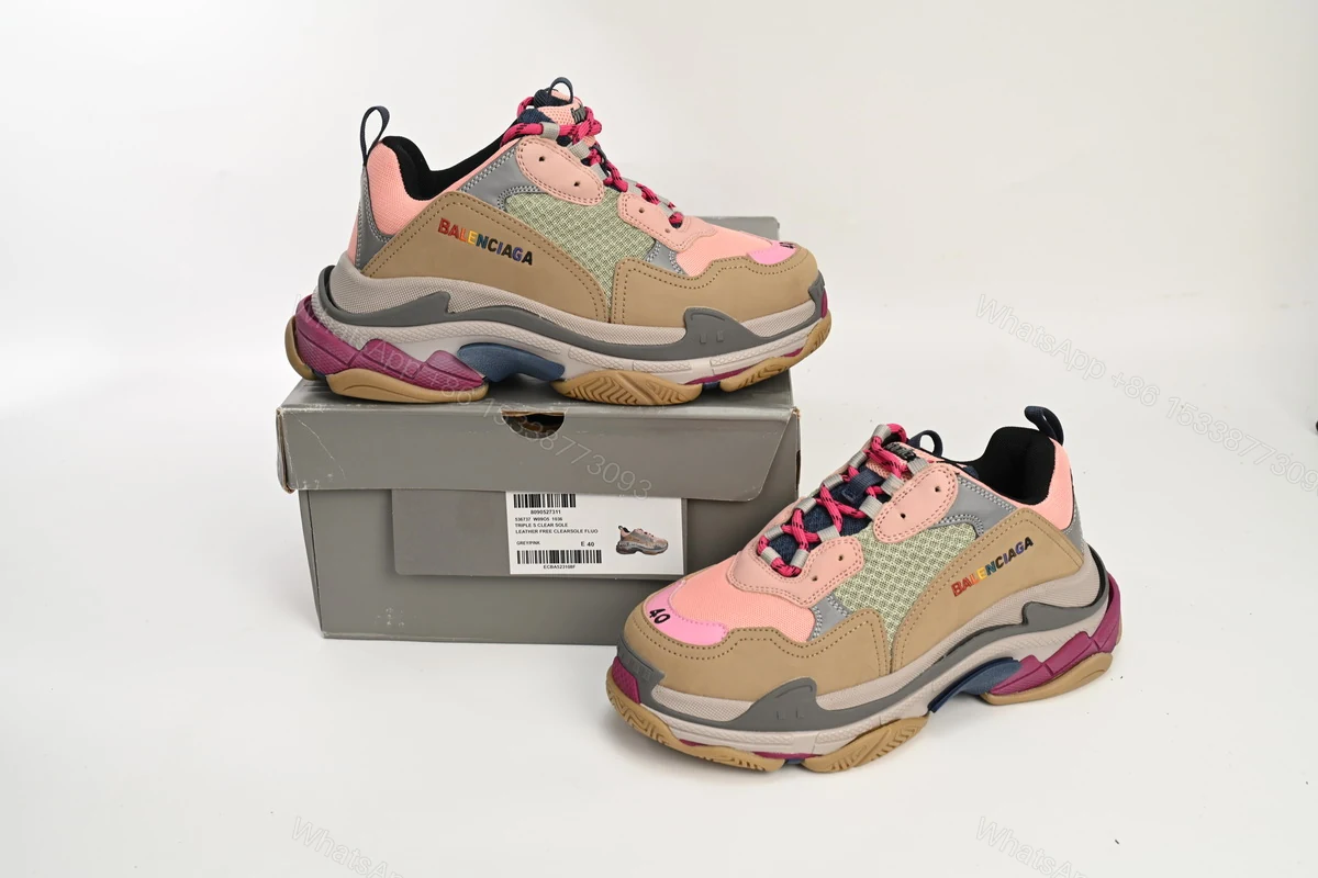 View 2 of Balenciaga Triple S Grey Pink 490672 W09O5 1036