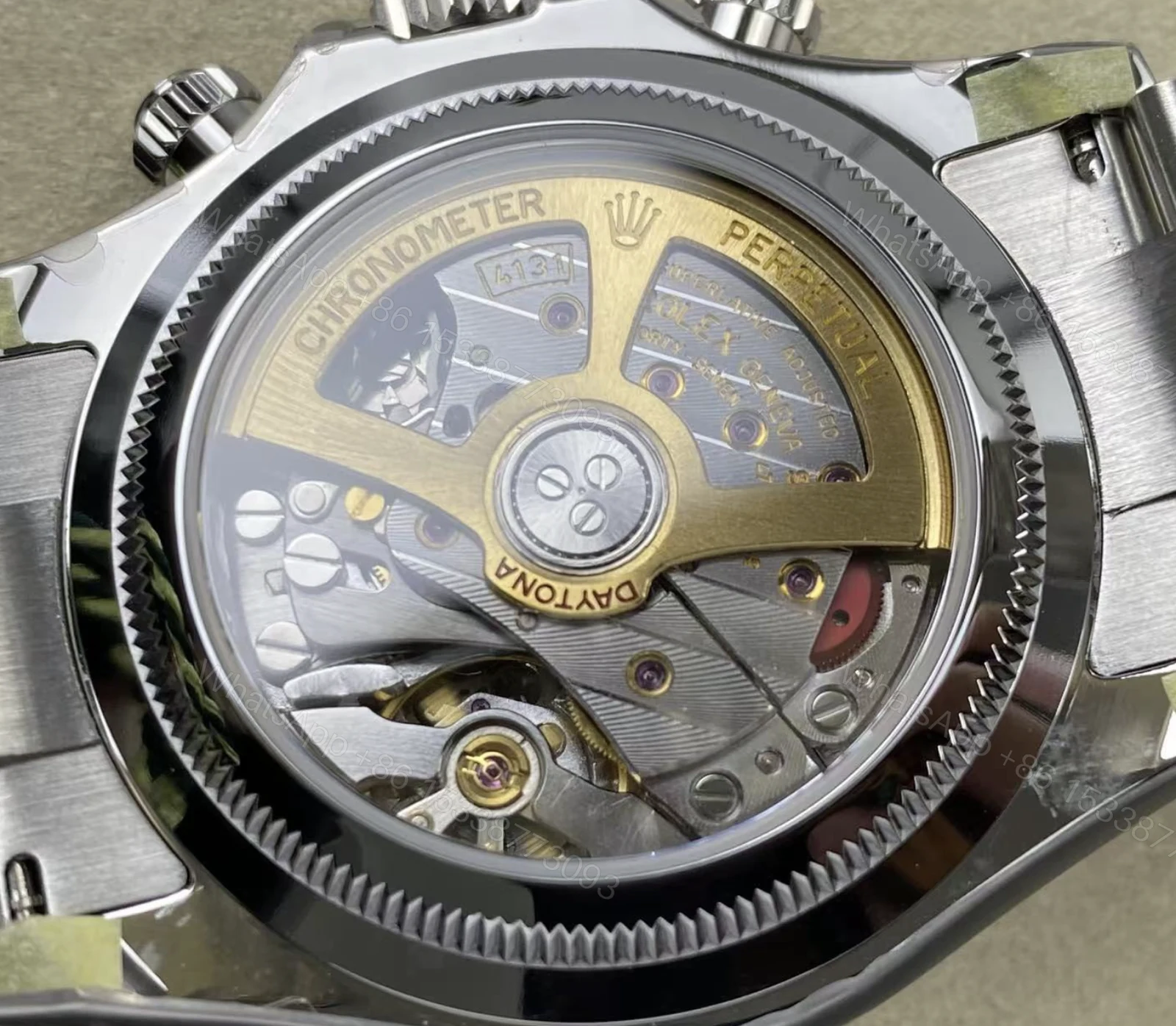 View 10 of Supe Clone Rolex Daytona 126502 Stainless Steel Platinum Rolesium White Grand Feu Enamel Dial (2026)
