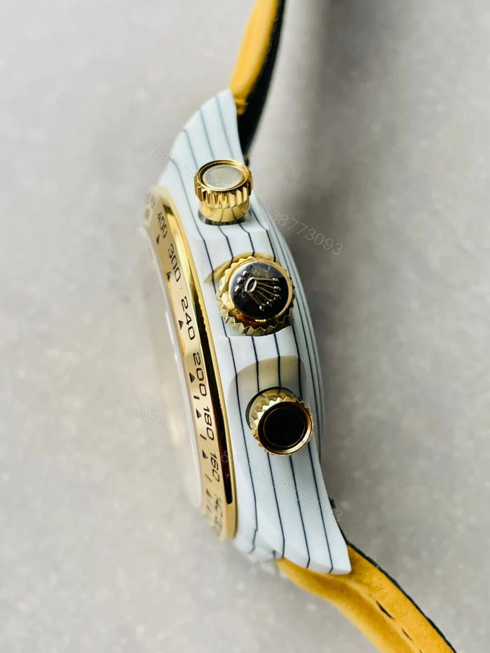 View 10 of DIWF Factory 1:1 Rolex Daytona DIW White Carbon/YG Best Edition Gold Dial A7750