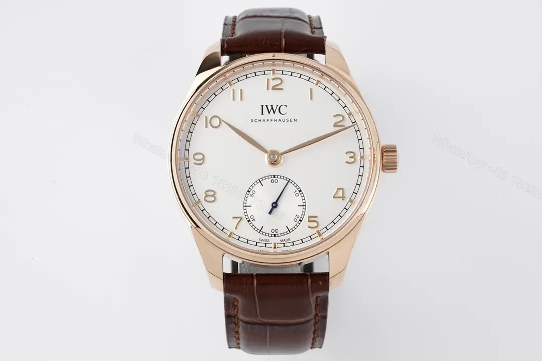 IWC Portugal 40MM Watch White Dial Rose Gold Leather Strap Ultimate IW500118 — view 1