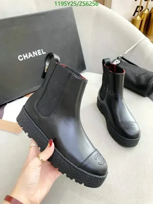 View 6 of Chanel Ankle Boots with Thick Sole VHB255