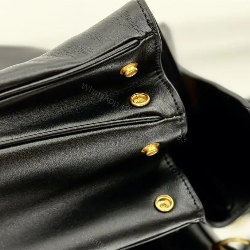 View 5 of 高仿Balenciaga*Rodeo系列V31000小牛皮手袋黑金小號免檢版
