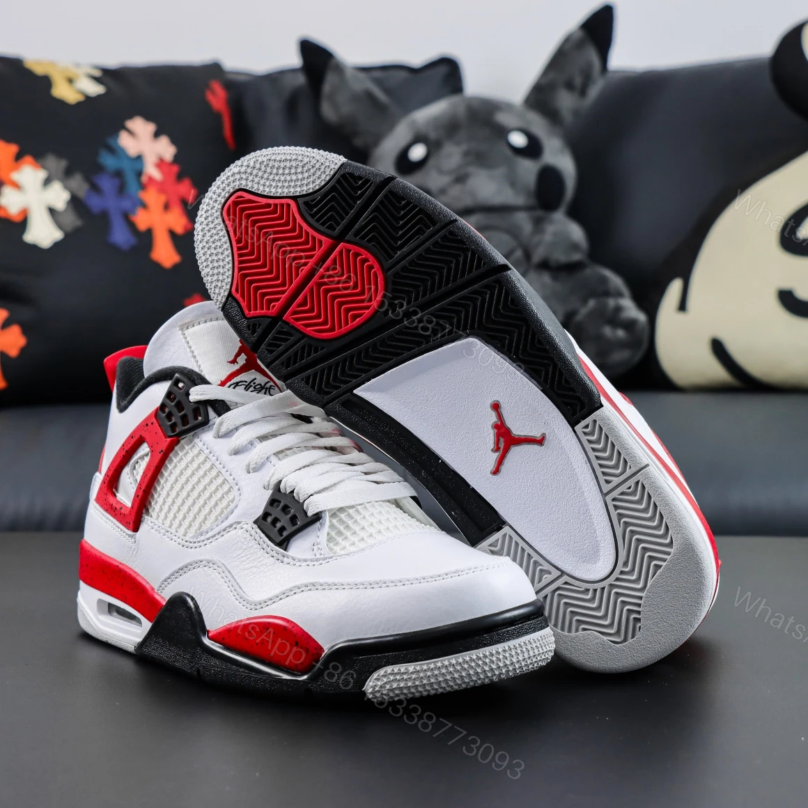 View 3 of Air Jordan 4 Retro Red Cement Reps