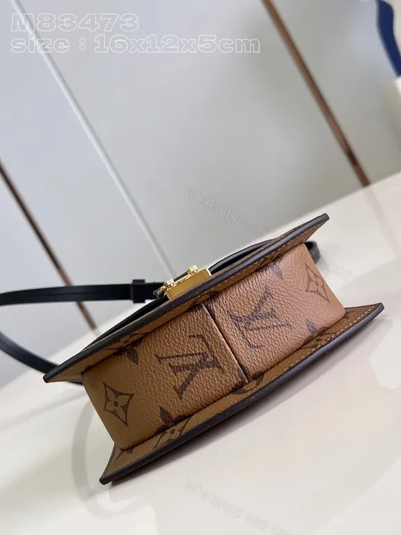 View 7 of Compact Monogram Luxe Handbag: Dual-Tone Gold Lock