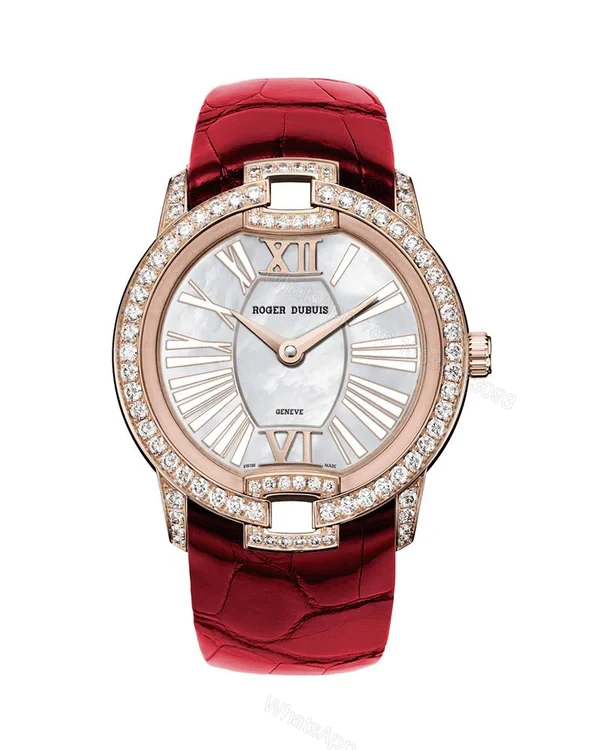 Roger Dubuis Velvet 36mm Rose Gold Red Leather Strap — view 1