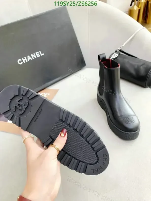 View 11 of Chanel Ankle Boots with Thick Sole VHB255
