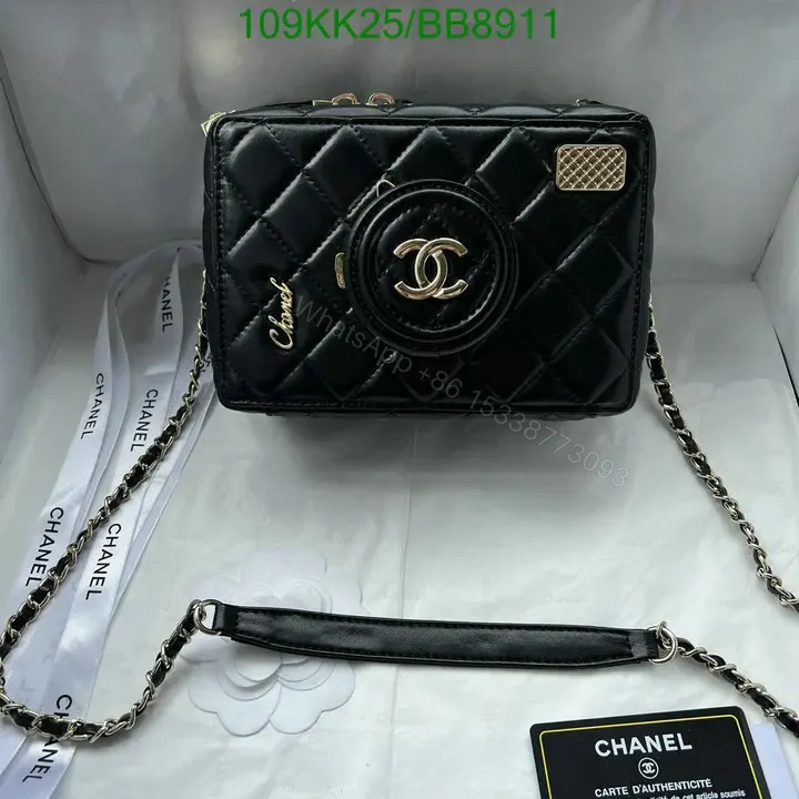 Chanel Genuine Leather Crossbody Black Camera Bag BB4829 — view 1