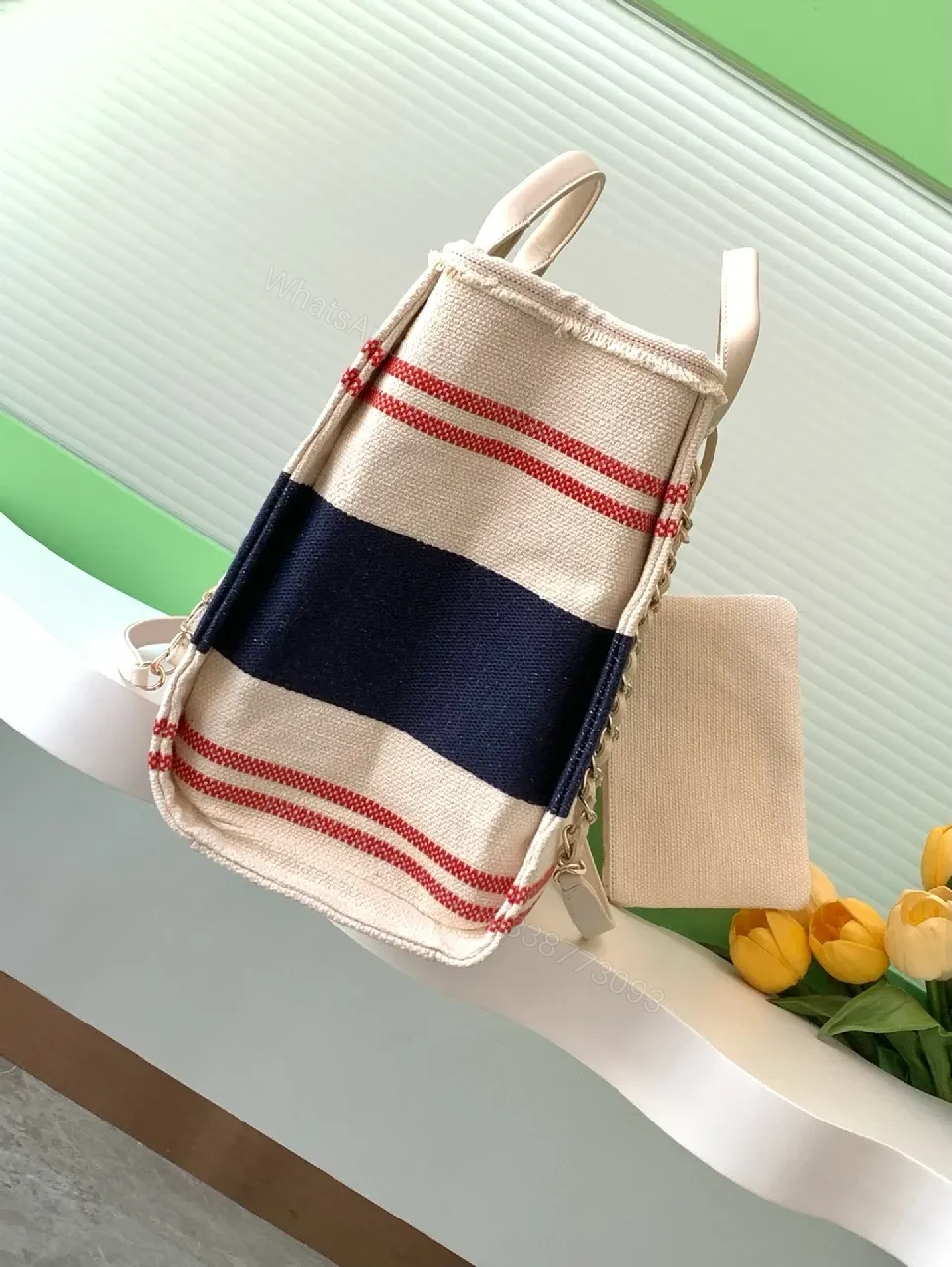 View 5 of Bold Stripes Canvas Tote: Chic, Durable, Versatile Tote