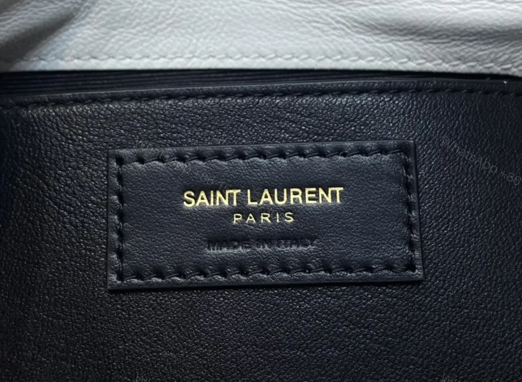View 7 of Quilted White Calfskin Mini Crossbody, YSL-Style Luxe