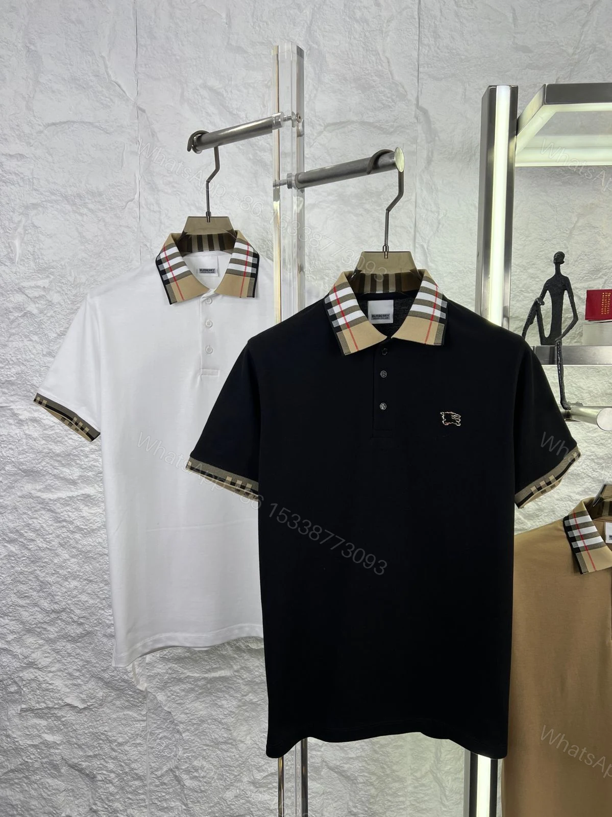 View 9 of FIRST COPY BURBERRY COLLAR T-SHIRT