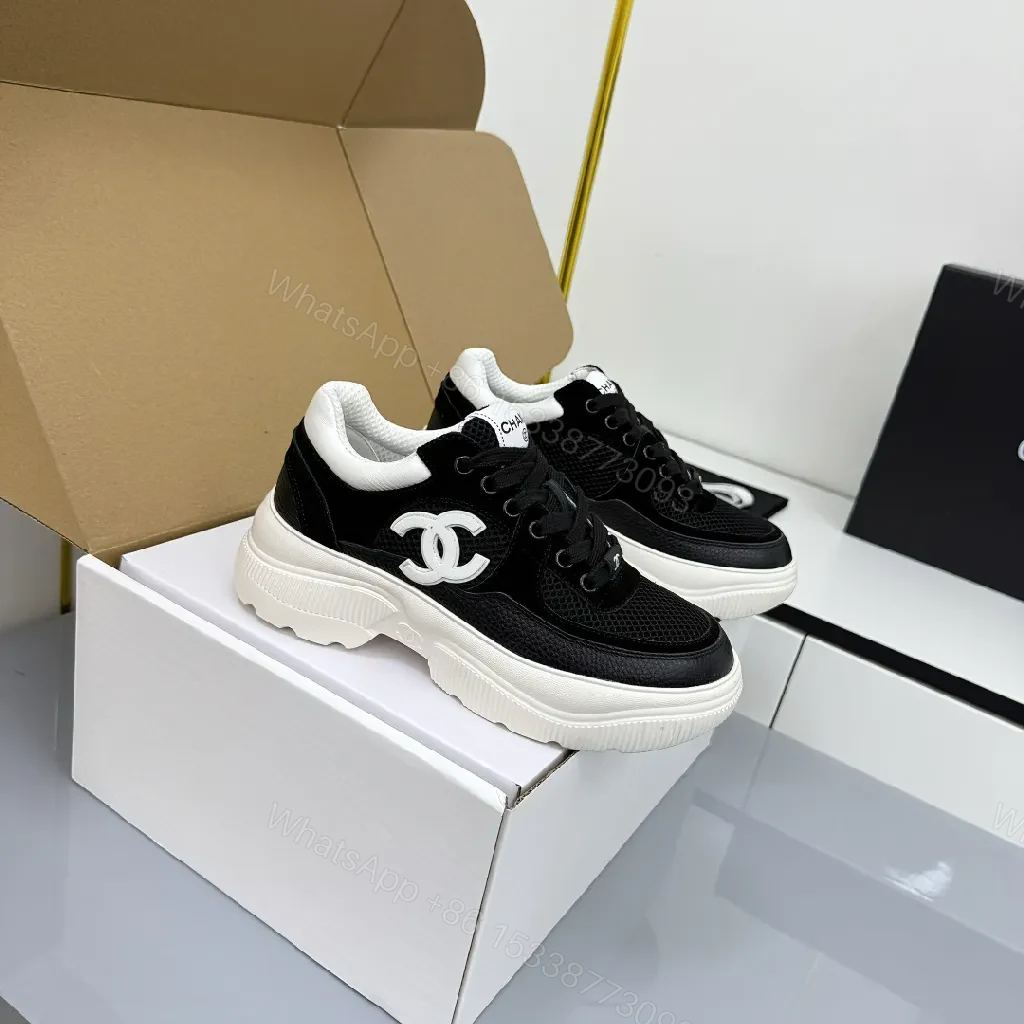 View 9 of Chic Black Mesh Luxe Sneakers with Logo Emblems