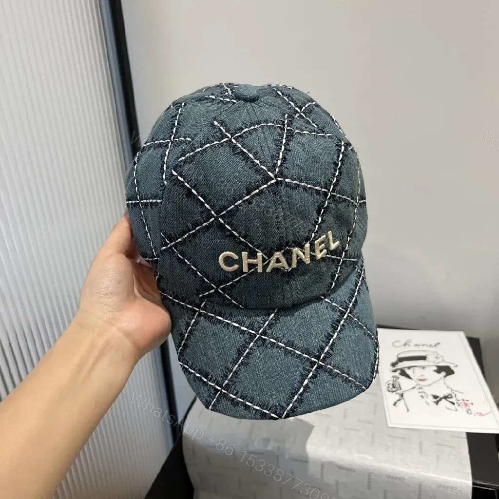 Denim Quilted Cap: Luxe Streetwear Essential — view 1