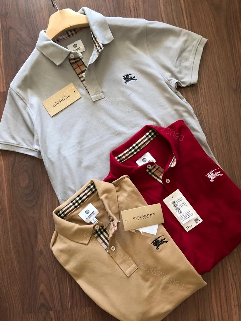 View 7 of FIRST COPY BURBERRY PREMIUM COTTON LYCRA POLOS