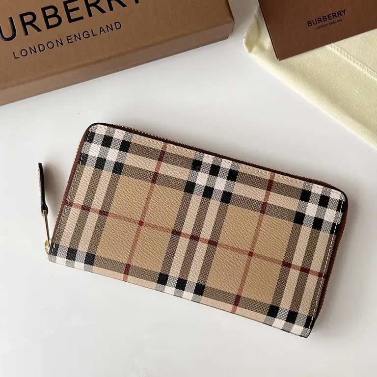 View 2 of Iconic Burberry Check Wallet: Day-to-Night Luxury Wallet