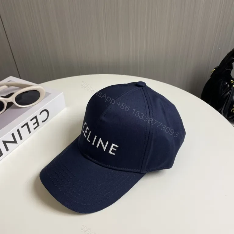 View 6 of Navy CELINE-Inspired Cap: Minimalist Luxury Baseball Hat
