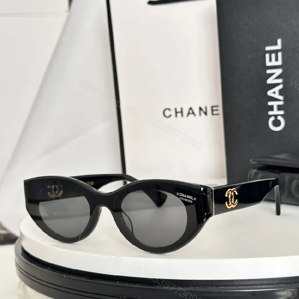 View 2 of Blue Acetate Round-Frame Sunglasses, Gold Accents, Polarized Lens