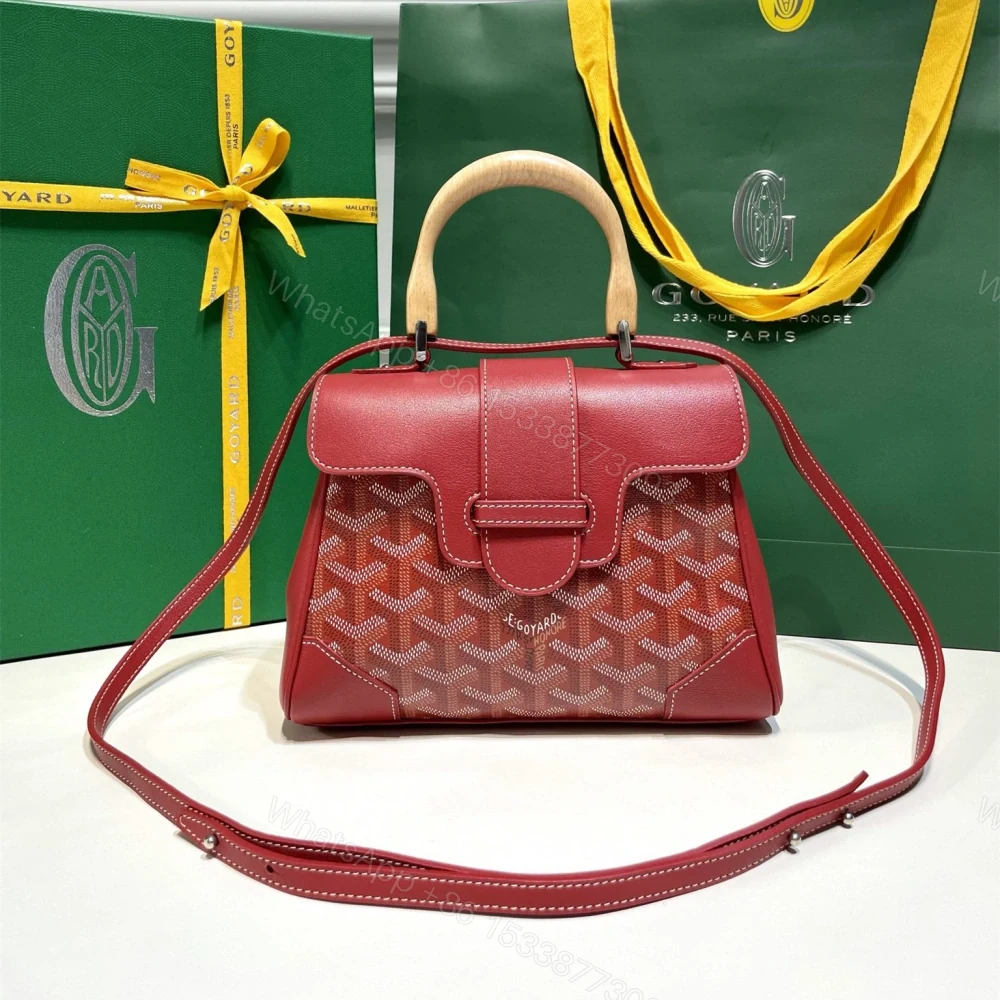 高仿Goyard*SAIGONY櫸木手柄單肩包紅色免檢版 — view 1