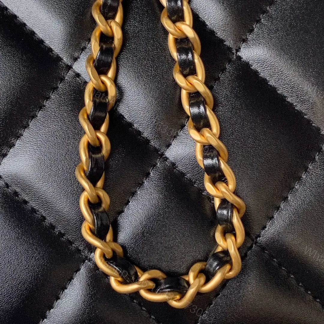 View 4 of CHANEL FLAP BAG 22 IN BLACK CALFSKIN WITH DOUBLE GOLD BALL