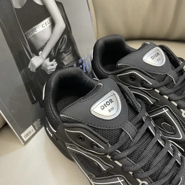 View 4 of Chic Tech-Textured Sneakers: Dior-Inspired, All-Day Comfort