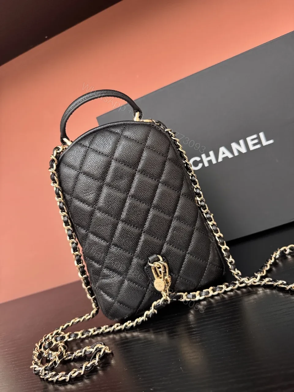 View 6 of Quilted Black Mini Backpack: Luxe, Compact, Everyday