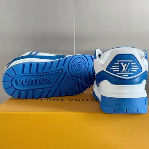View 5 of LOUIS VUITTON LV TRAINER MAXI SNEAKERS IN BLUE AND WHITE – LSVT336