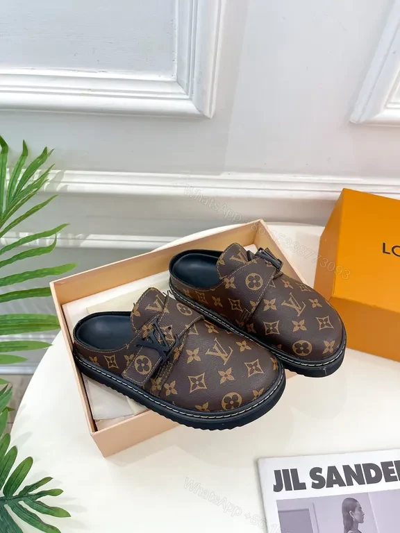 View 5 of Brown Monogram Loafers â€” Premium Patterned, Cushioned Comfort
