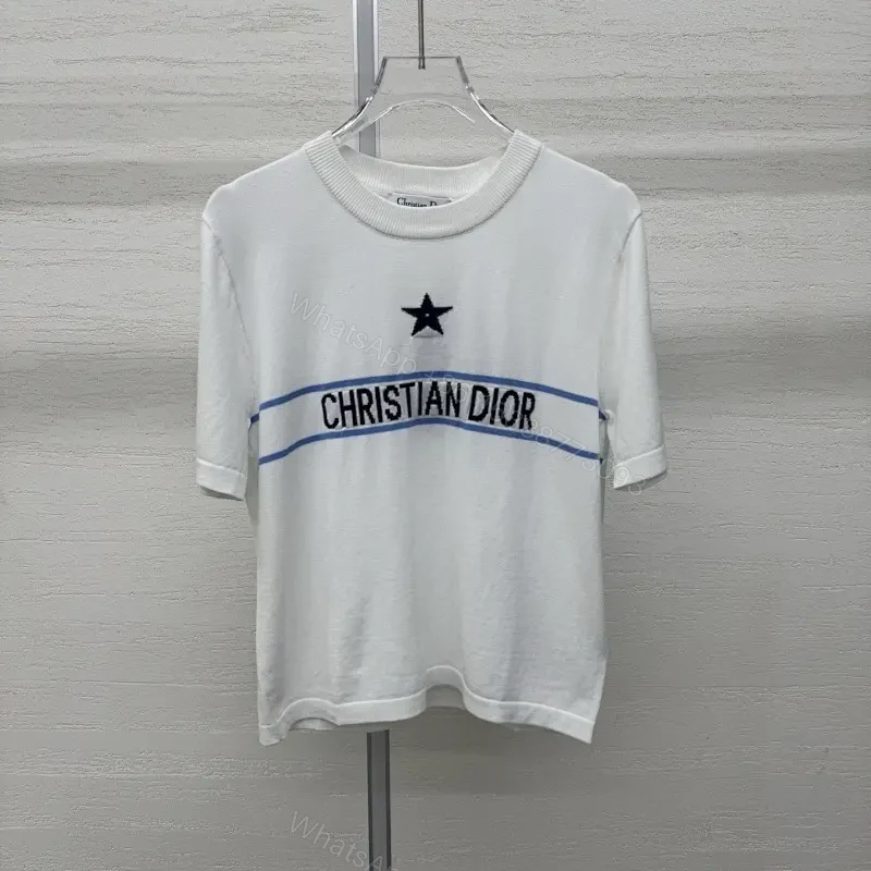 White Cropped Crewneck Tee with Dior Graphic, Modern Luxe Comfort — view 1