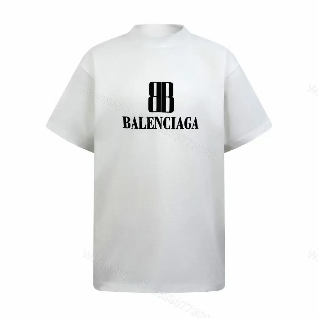 View 6 of White Cotton Minimalist Logo Tee with Signature Graphic