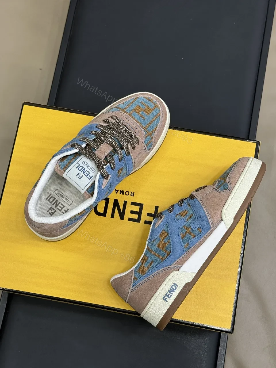 View 3 of Colorful Luxury Trainers: Suede/Textile, Signature Detailing