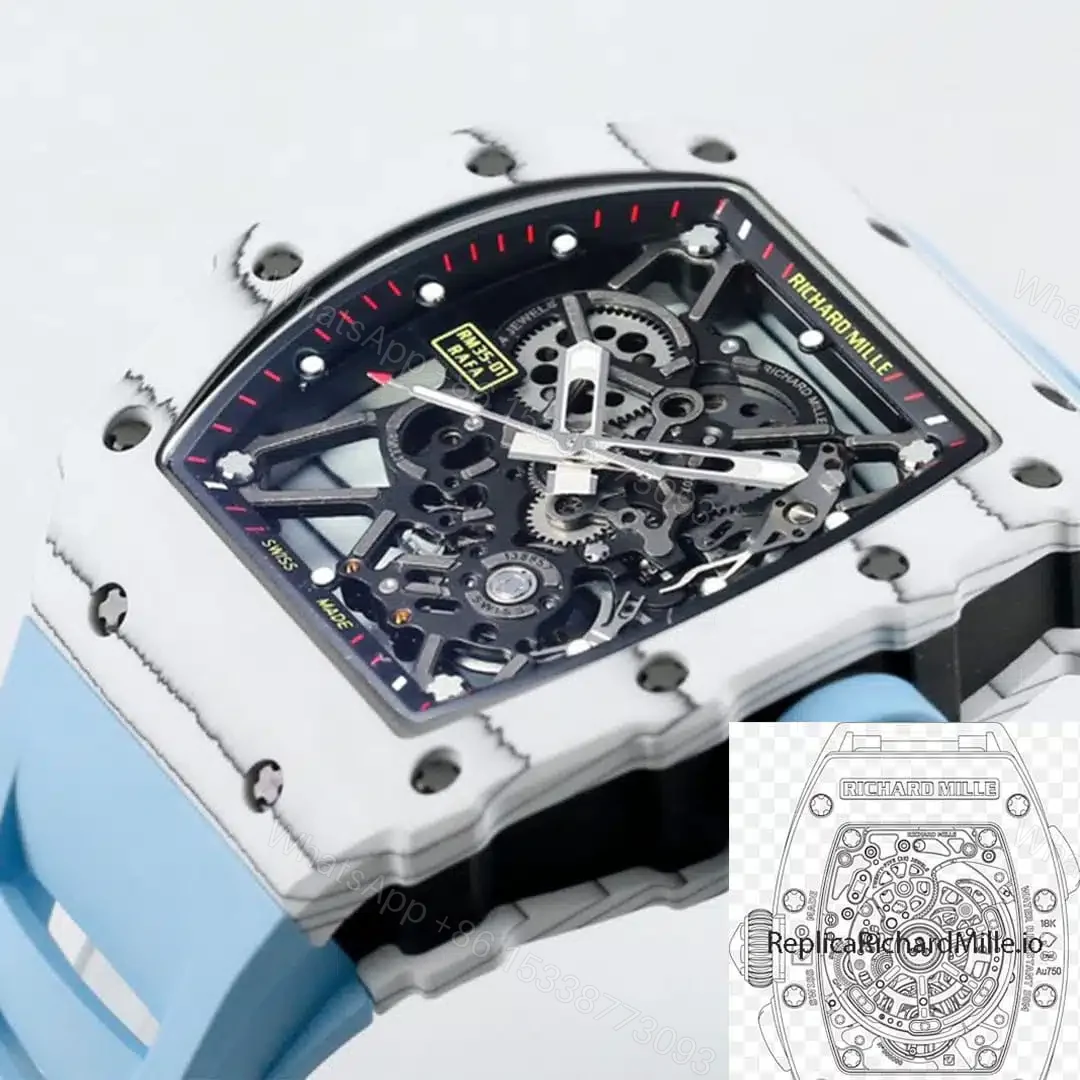 View 7 of Replica Richard Mille RM35-01 BBR Factory Blue Strap