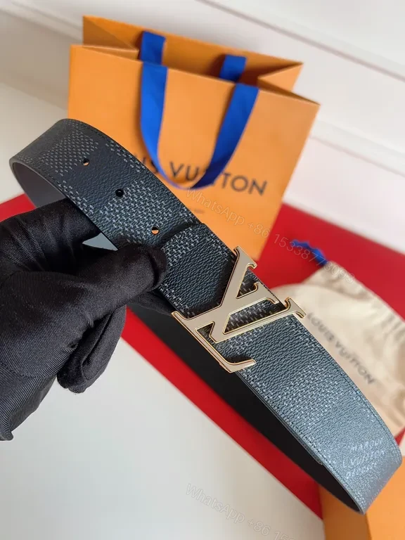 View 9 of Structured LV Monogram Belt: Subtle Luxury Belt