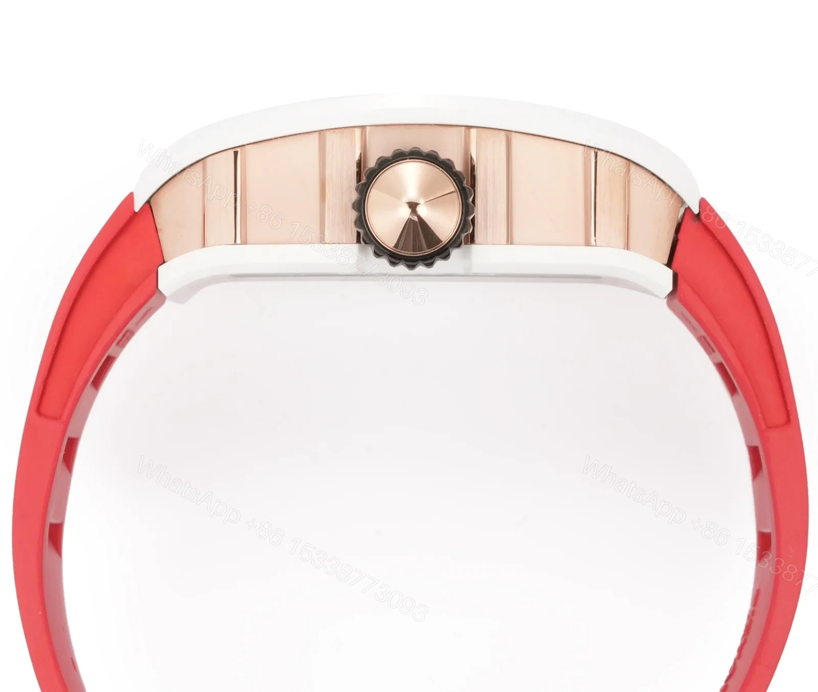 View 8 of Richard Mille RM S10 Koi Tourbillon Watch Red Strap Colorful Koi Art Dial Red Gold Diamond Decoration Flying Tourbillon Mechanical Edition RM-S10-KOI-RDS-ART