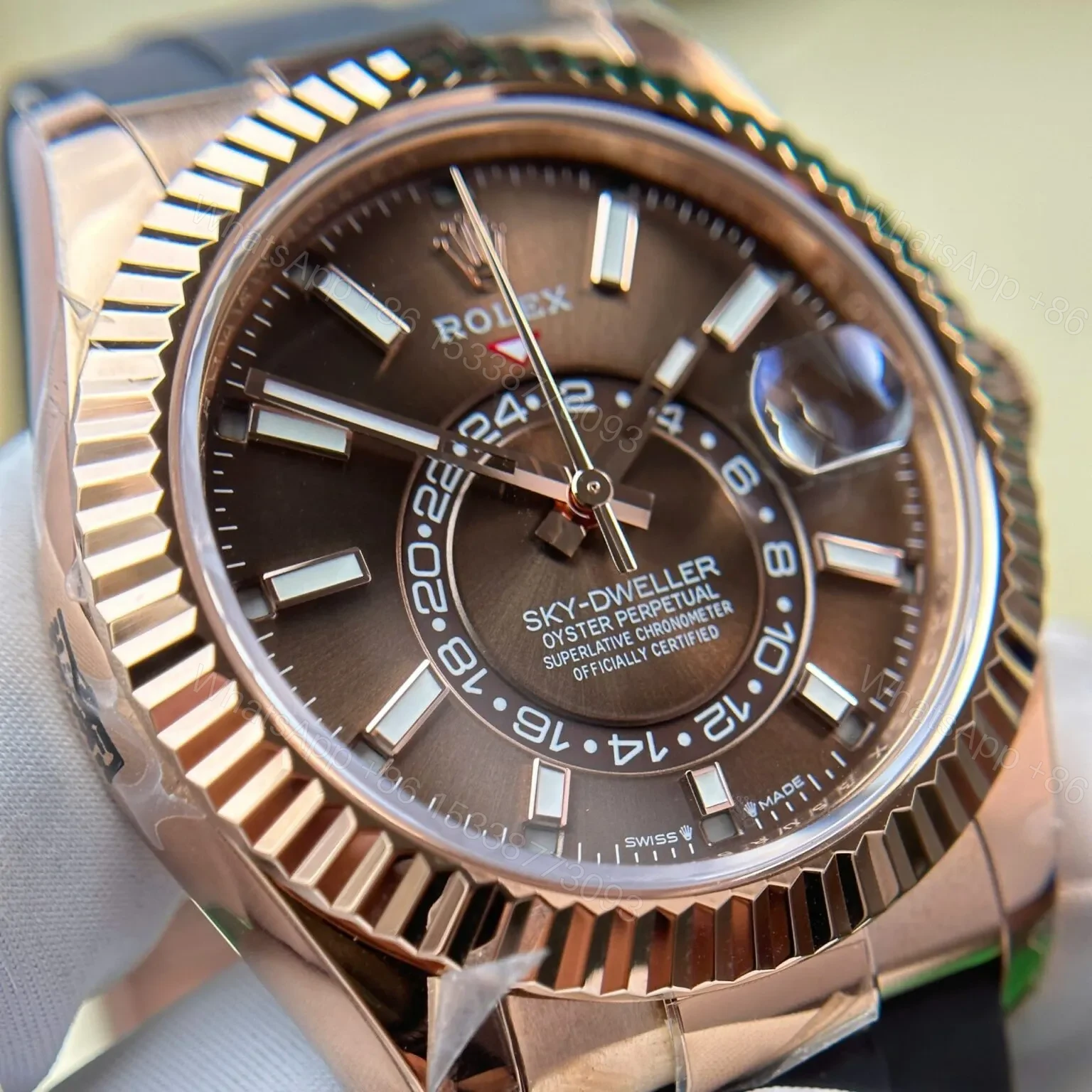 View 6 of Superclone Rolex Sky-Dweller Chocolate Dial 336235