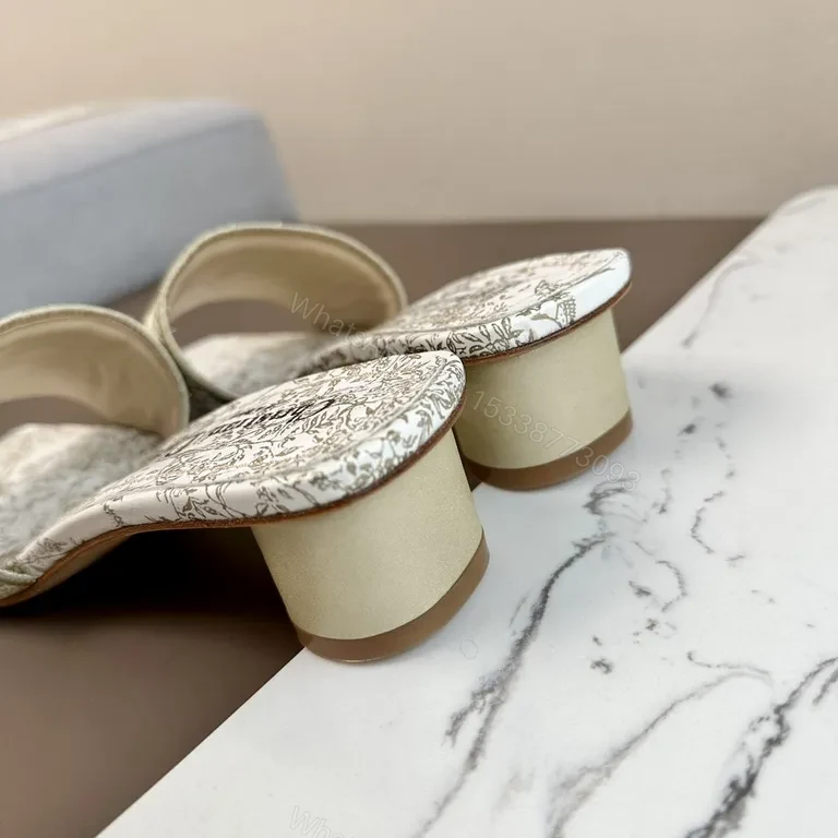 View 5 of Chic Crystal-Embellished Slide Sandals with Dior-Style Straps
