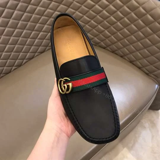 View 4 of GUCCI LEATHER DRIVER WITH WEB – LDG005