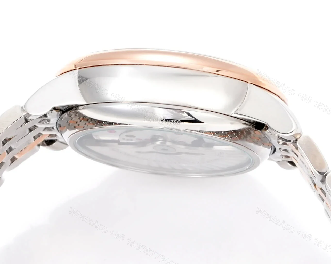 View 6 of Omega De Ville Prestige Quartz 24.4 Stainless Steel Red Gold MOP Bracelet 424.20.24.60.05.002