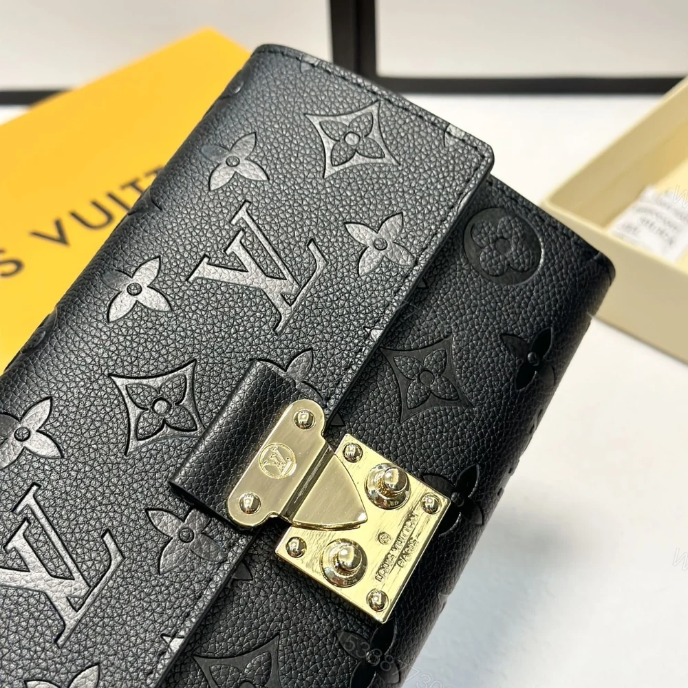 View 5 of LOUIS VUITTON SARAH WALLET MONOGRAM EMPREINTE BLACK 19CM M82638