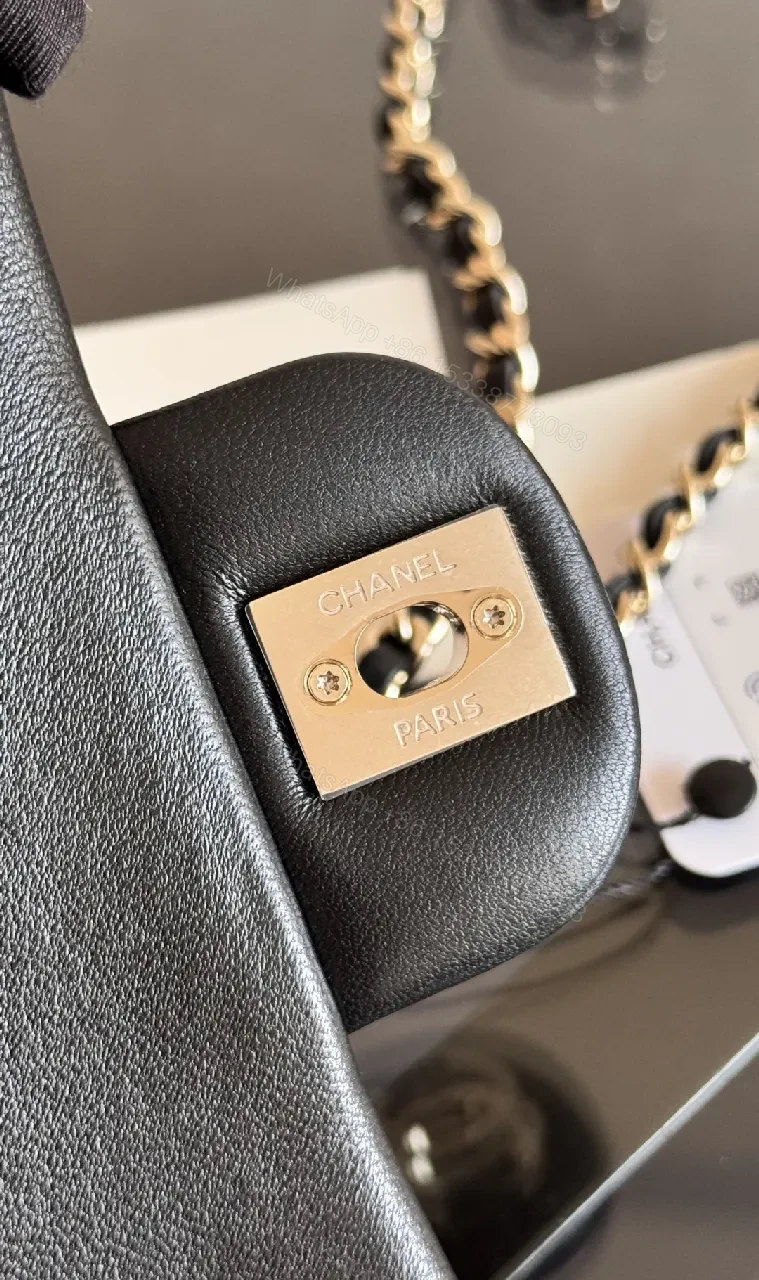 View 4 of Black Velvet Quilted Bag - Chanel-Inspired Flap Handbag