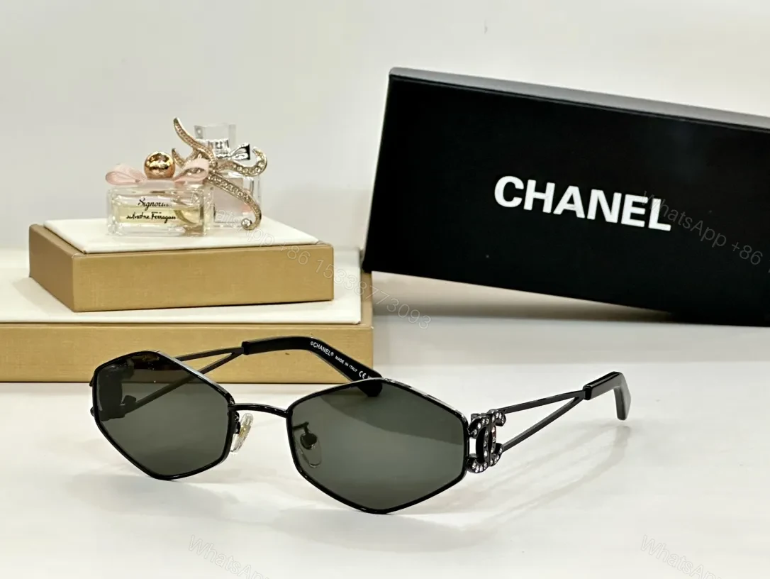 View 7 of Chic Micro-Refined Sunglasses with Chanel Detailing Edge