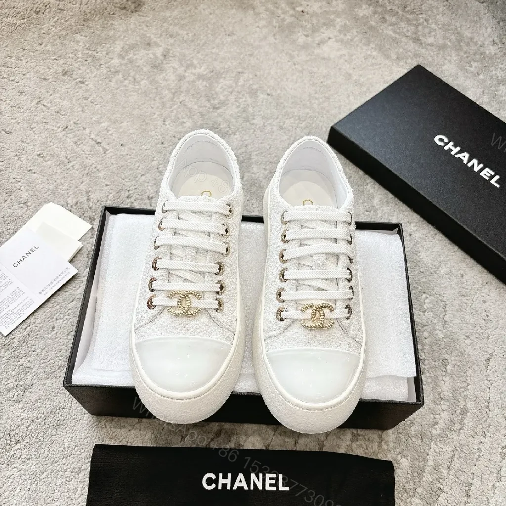 View 5 of Lux White Knit Sneakers with Gold Accents - Luxe Everyday Comfort