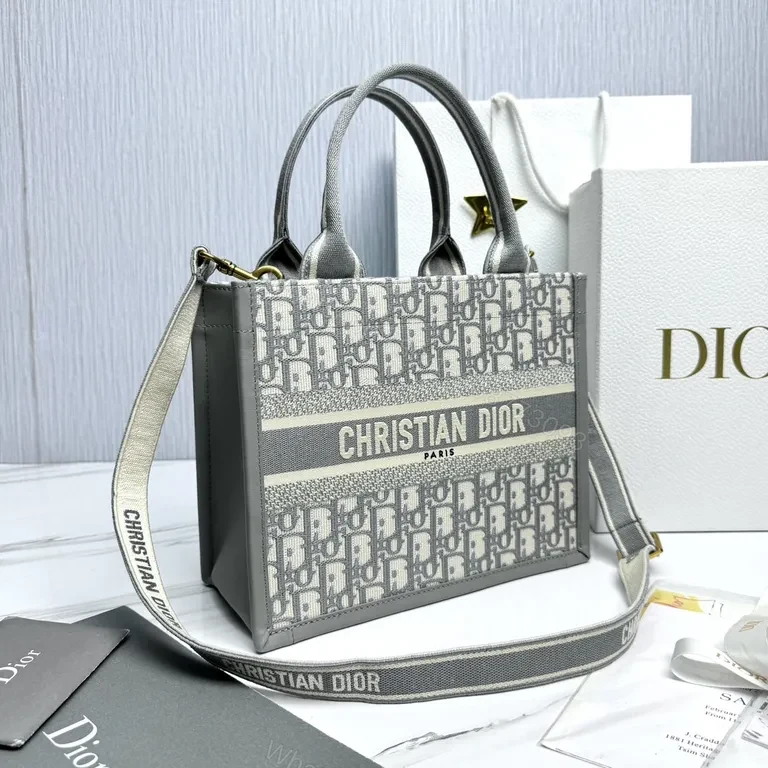 View 2 of Dior Monogram Tote: Elevated Texture, Structured Style
