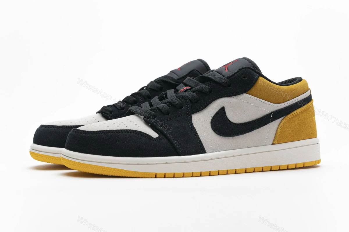 View 12 of Air Jordan 1 Low Sail University Gold Black 553558-127