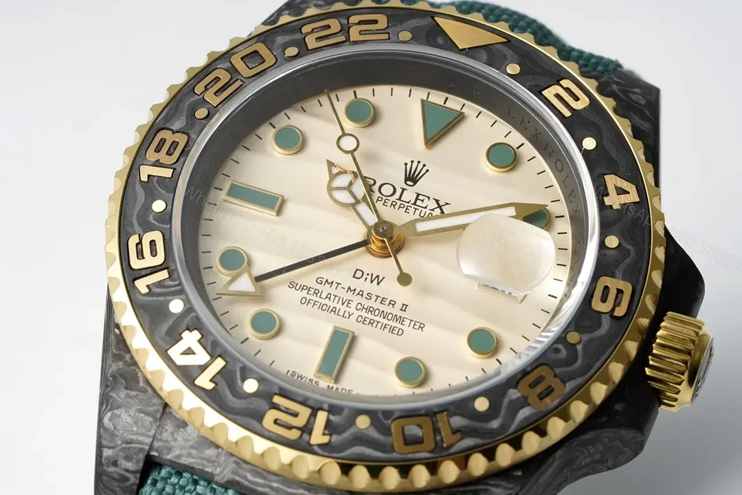 View 4 of TW Factory Clean Factory Diw Rolex GMT-Master II, Green, Carbon Fiber